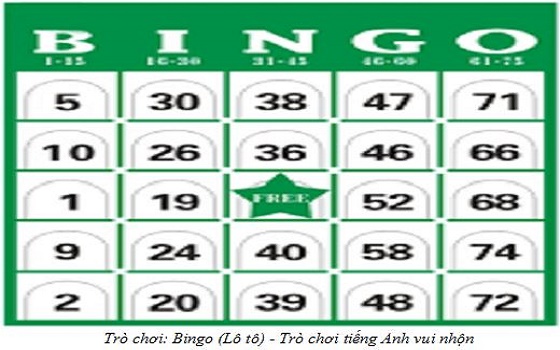 Trò chơi: Bingo (Lô tô)