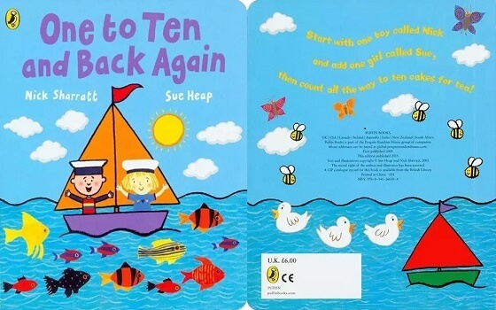 Sách tiếng Anh cho trẻ mẫu giáo học đếm và từ vựng cơ bản (One to Ten and Back again)