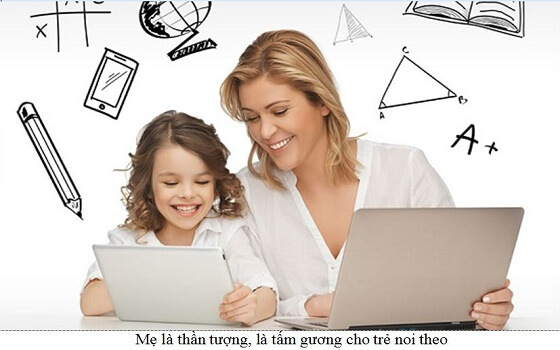 cha mẹ là tấm gương cho con học hỏi