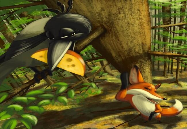 Truyện Cáo và Quạ cùng bài học cuộc sống cho bé